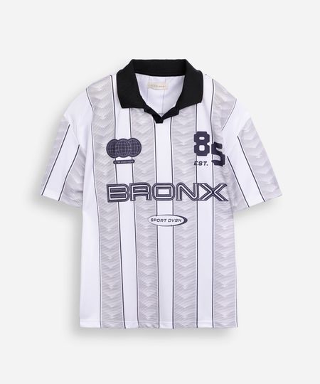 polo juvenil esportiva listrada off white 10