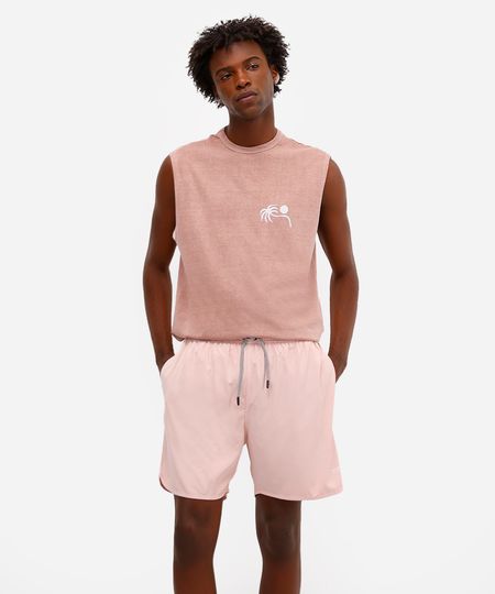 short masculino cós elástico rosa G