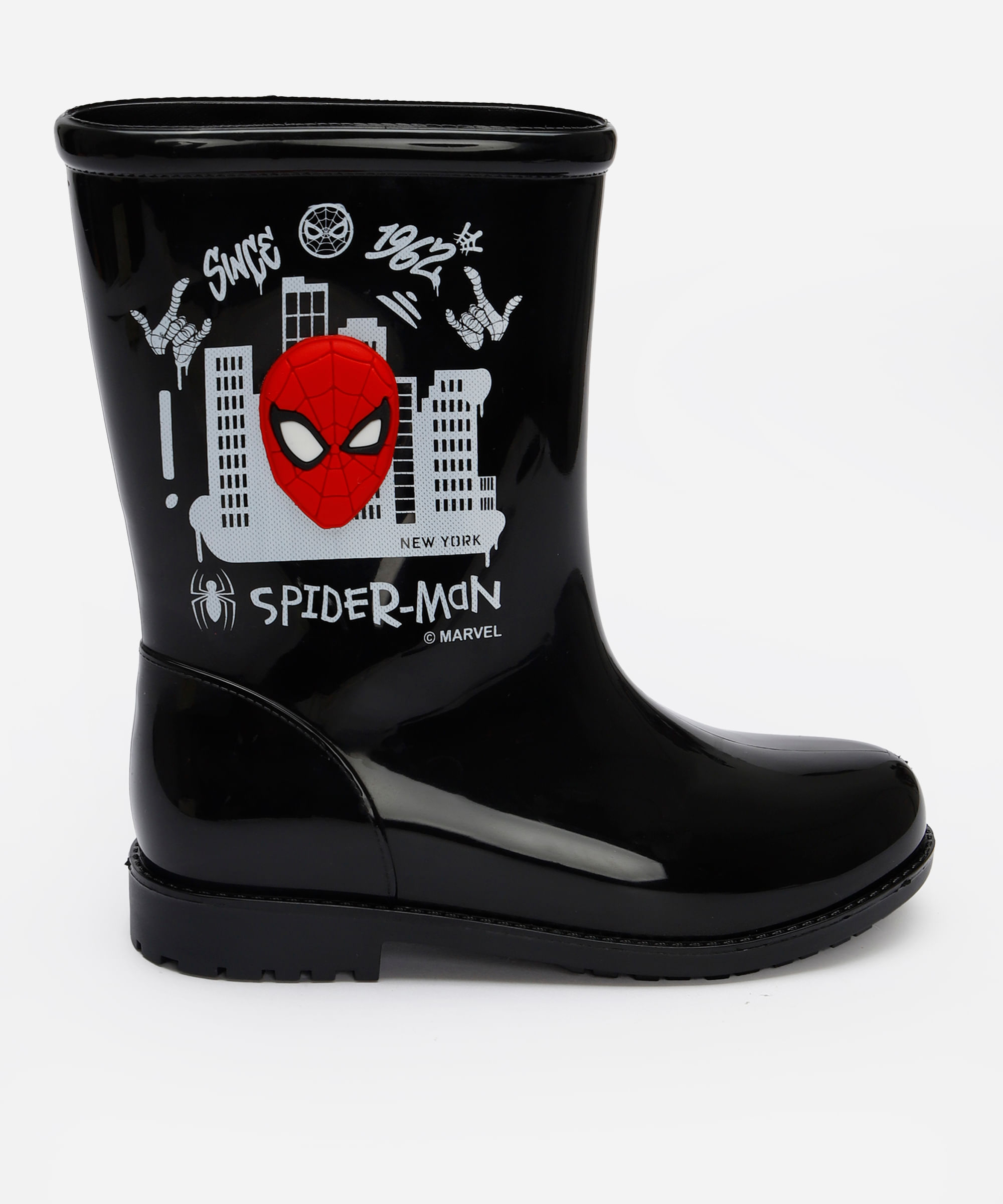 galocha infantil homem aranha preto