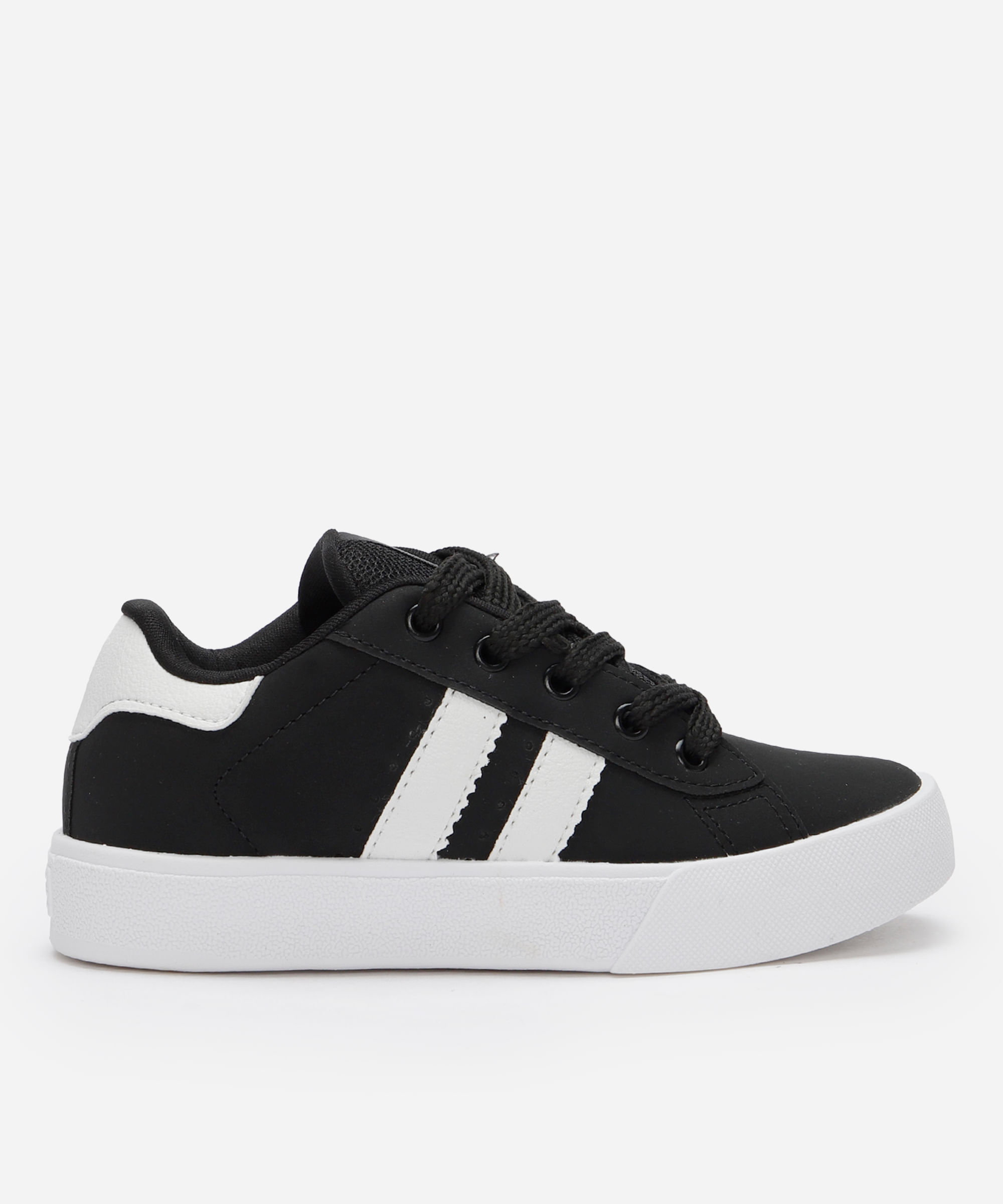 tênis infantil cano baixo com recorte ollie preto