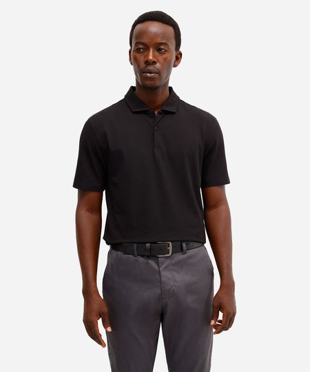 polo slim masculina manga curta preta G polo slim masculina manga curta preta G