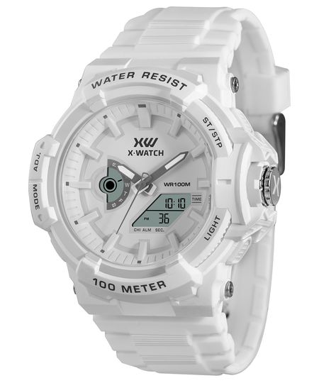 relógio masculino x games xmppa344b1bx analógico digital branco UNICO