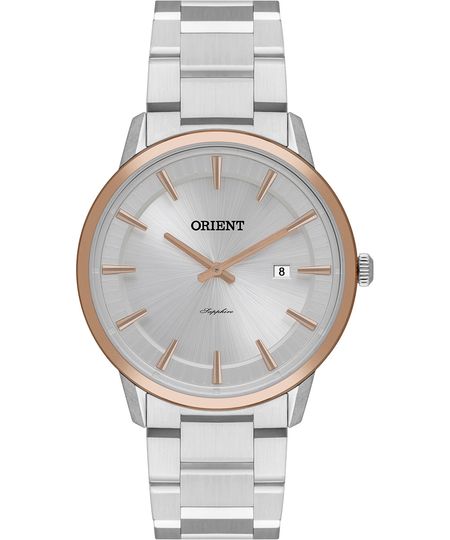 relógio masculino orient mtss1121s1sx analógico calendário prateado UNICO