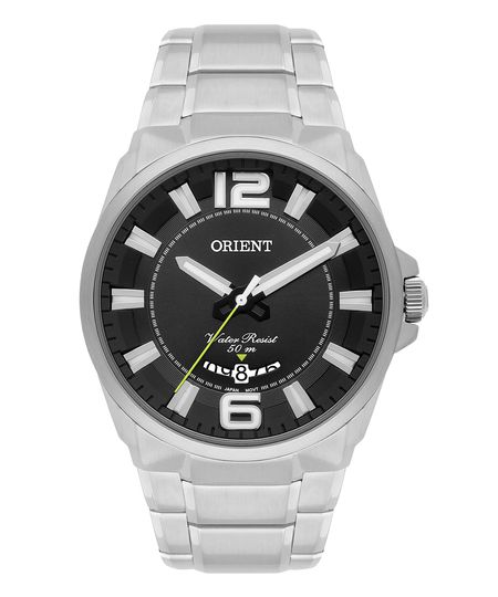 relógio masculino orient mbss1334p2sx analógico calendário prateado UNICO relógio masculino orient mbss1334p2sx analógico calendário prateado UNICO
