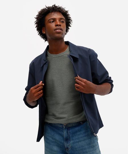 camiseta masculina de algodão texturizada verde PP camiseta masculina de algodão texturizada verde PP