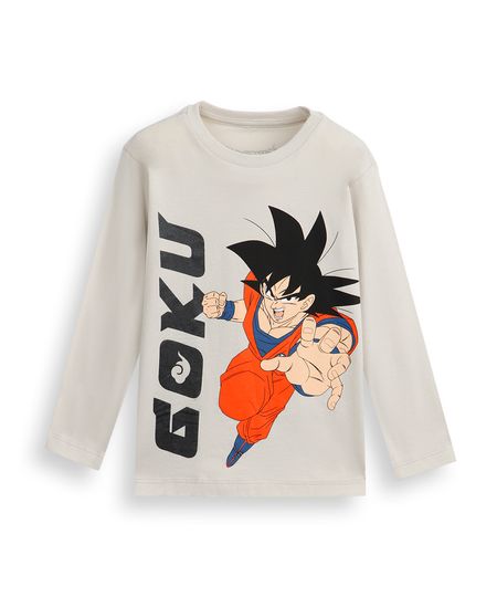 blusa de algodão infantil manga longa goku cinza 10 blusa de algodão infantil manga longa goku cinza 10