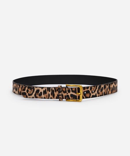cinto animal print marrom 85CM
