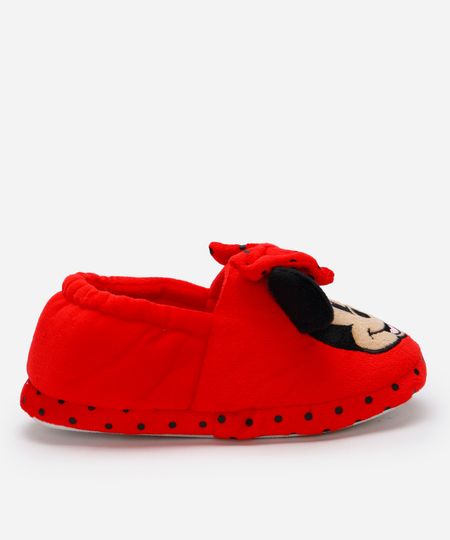 pantufa infantil minnie vermelho 29-30