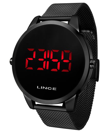 relógio feminino lince mdn4586lpxpx digital preto UNICO