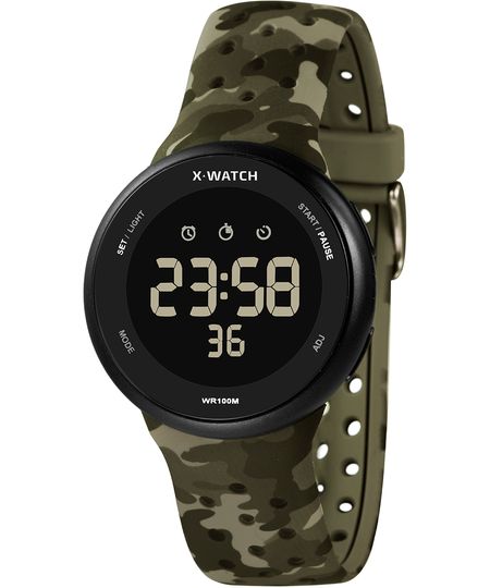relógio masculino x watch xmppd486wpxef digital preto UNICO