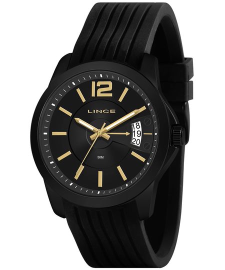 relógio masculino lince mrp4693lp2px analógico calendário preto UNICO