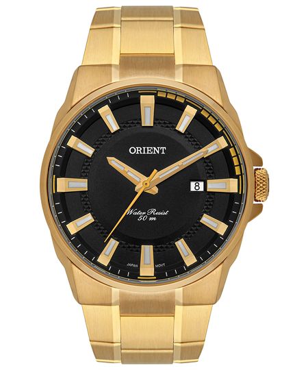 relógio masculino orient mgss1189p1kx analógico calendário dourado UNICO