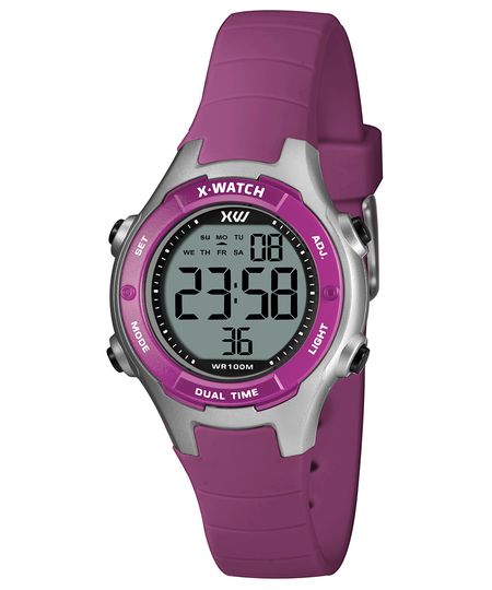 relógio feminino x watch xlppd057bxux digital roxo UNICO relógio feminino x watch xlppd057bxux digital roxo UNICO