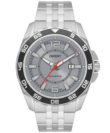 relógio masculino orient mbss1490s2sx analógico calendário prateado UNICO
