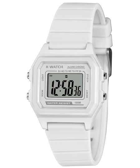 relógio feminino x watch xlppd061bxbx digital branco UNICO