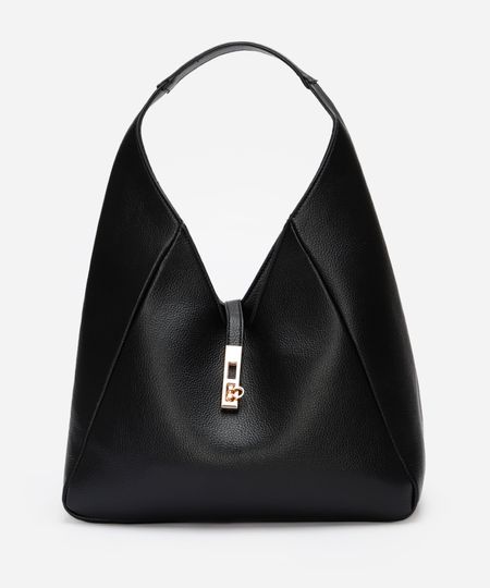 bolsa shoulder com fecho de metal preta UNICO bolsa shoulder com fecho de metal preta UNICO