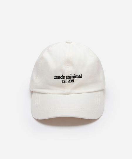 boné de sarja aba curva mode minimal off white UNICO