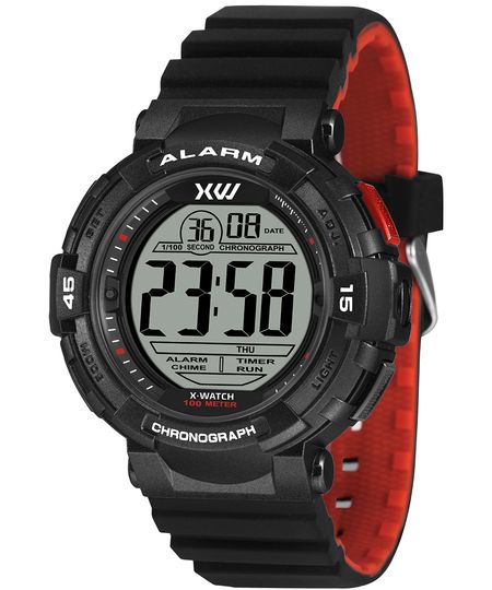 relógio masculino x watch xmppd762bxpv digital preto UNICO