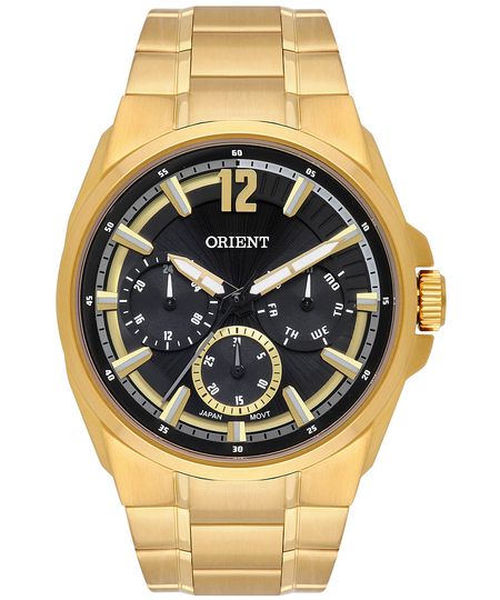 relógio masculino orient mgssm037p2kx multifunção dourado UNICO relógio masculino orient mgssm037p2kx multifunção dourado UNICO