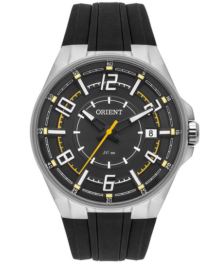 relógio masculino orient mbsp1036pypx analógico calendário preto UNICO