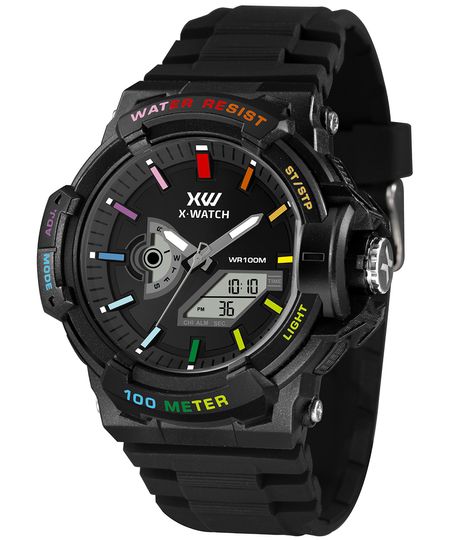 relógio masculino x watch xmppa351b1px analógico digital preto UNICO
