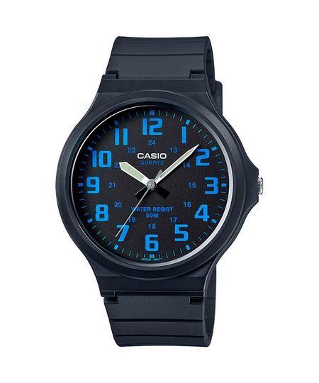 relógio unissex casio mw 240 2bvdf analógico preto UNICO