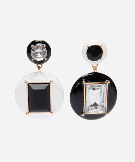 brinco arredondado com pedraria colorido UNICO brinco arredondado com pedraria colorido UNICO