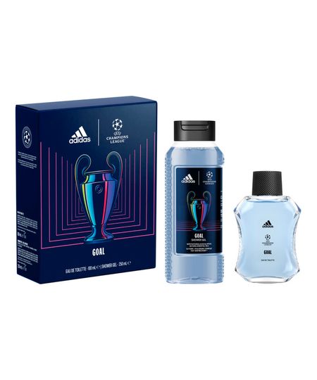 kit perfume adidas uefa goal eau de toilette 100ml e shower gel 250ml UNICO