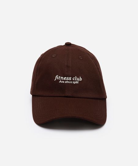 boné feminino aba curva algodão bordado lettering UNICO