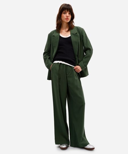 calça de alfaiataria feminina em viscose rita lazzarotti verde 36 calça de alfaiataria feminina em viscose rita lazzarotti verde 36