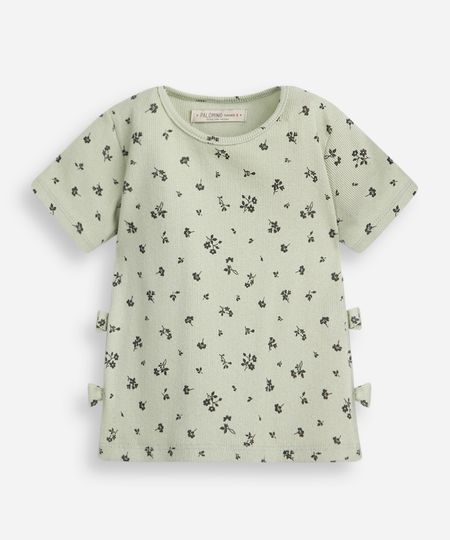 blusa infantil floral com laços verde 8 blusa infantil floral com laços verde 8