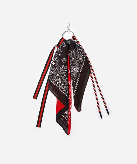 chaveiro bag charm lenço paisley rita lazzarotti preto UNICO