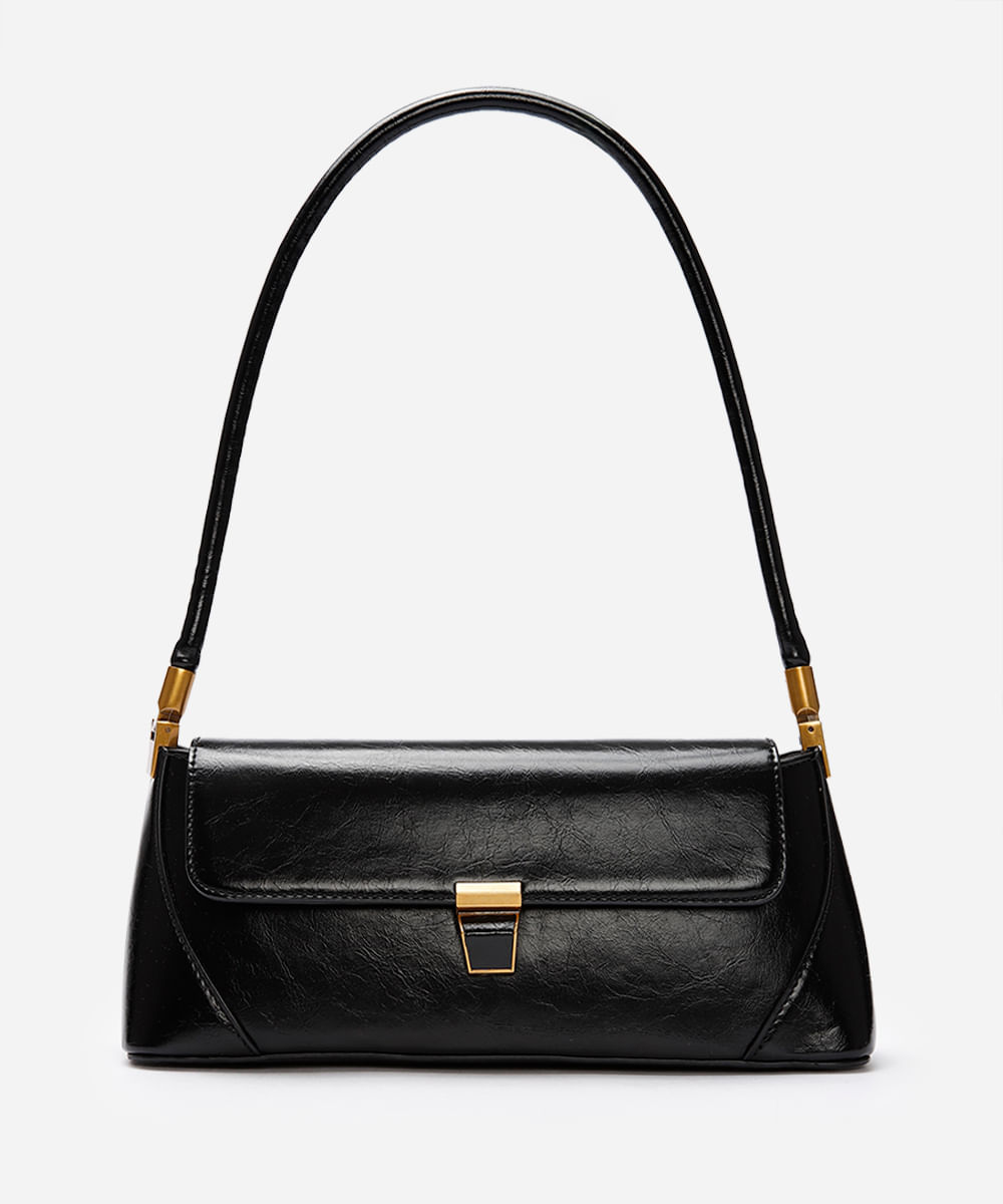 bolsa baguete estruturada daniel ueda preta