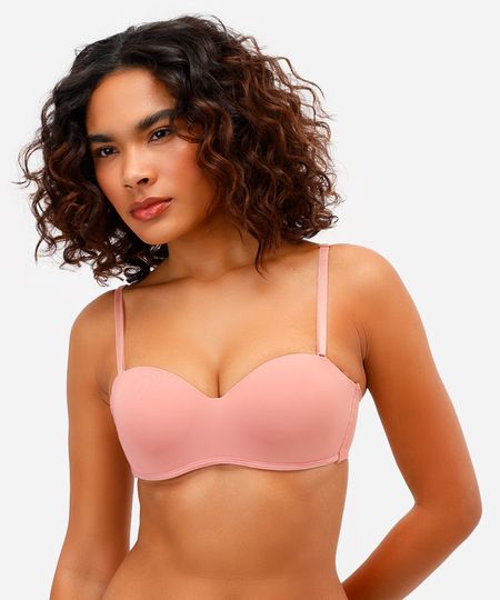 sutiã alças removíveis com bojo rosa 46 sutiã alças removíveis com bojo rosa 46