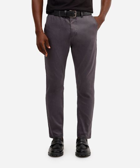calça chino carrot de alfaiataria masculina cinza 38 calça chino carrot de alfaiataria masculina cinza 38
