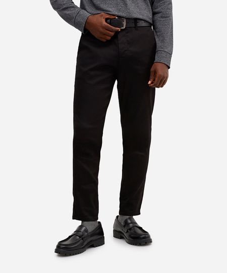 calça chino carrot de alfaiataria masculina preta 38 calça chino carrot de alfaiataria masculina preta 38