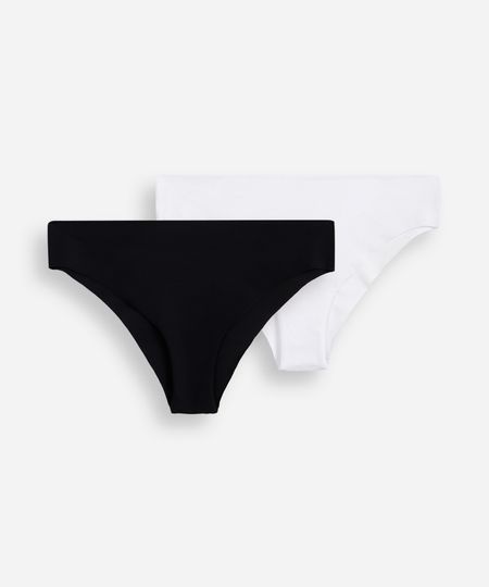 kit de 2 calcinhas biquíni de poliamida colorido PP kit de 2 calcinhas biquíni de poliamida colorido PP