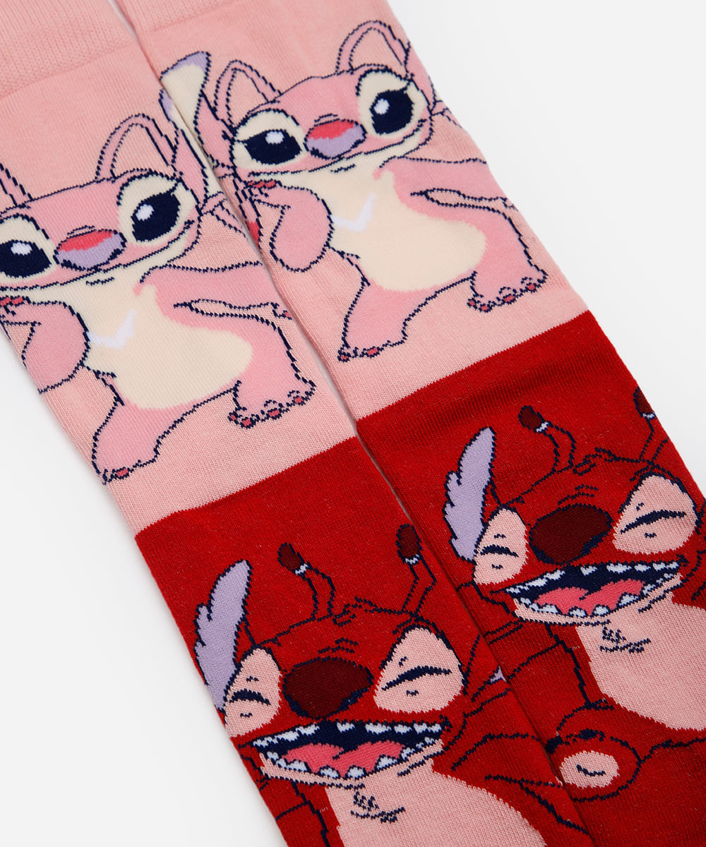 meia cano longo stitch – multicor