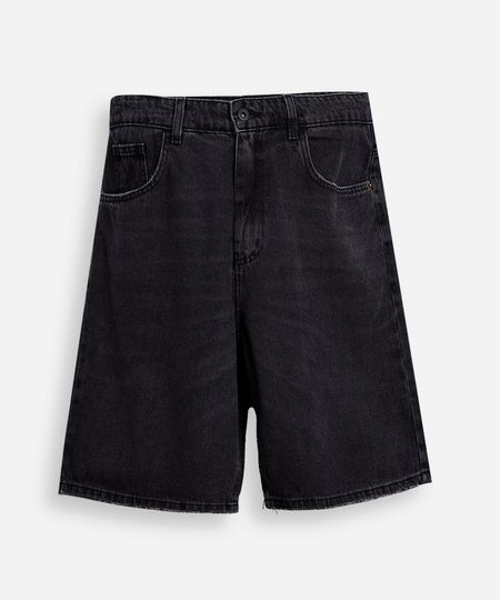 bermuda juvenil baggy jeans preta 12 bermuda juvenil baggy jeans preta 12
