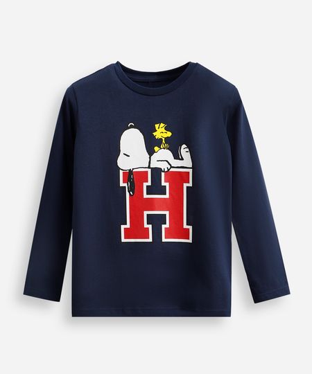 blusa infantil de algodão snoopy azul 4 blusa infantil de algodão snoopy azul 4
