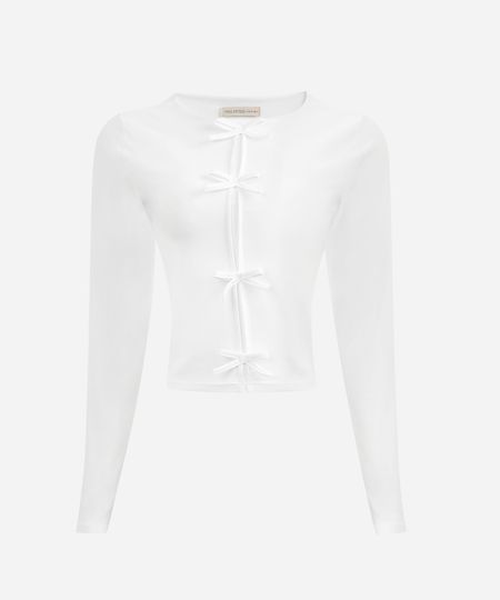 blusa cropped juvenil laços off white 12 blusa cropped juvenil laços off white 12