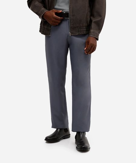 calça social reta de alfaiataria masculina cinza 38 calça social reta de alfaiataria masculina cinza 38
