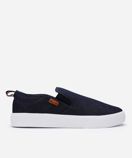 slip on masculino ollie jeans azul 39 slip on masculino ollie jeans azul 39