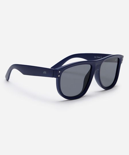 óculos de sol oval azul UNICO