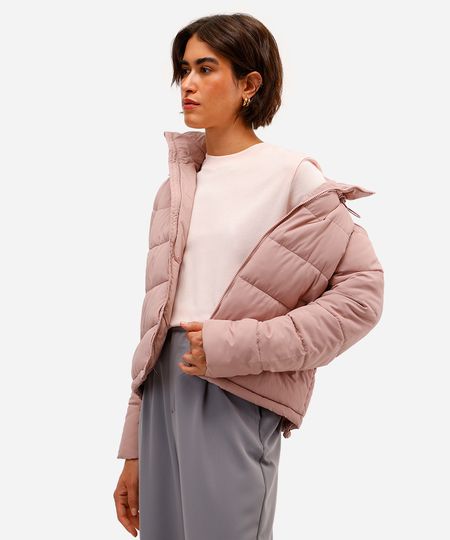 camiseta feminina de algodão peruano interlock básica rosa M