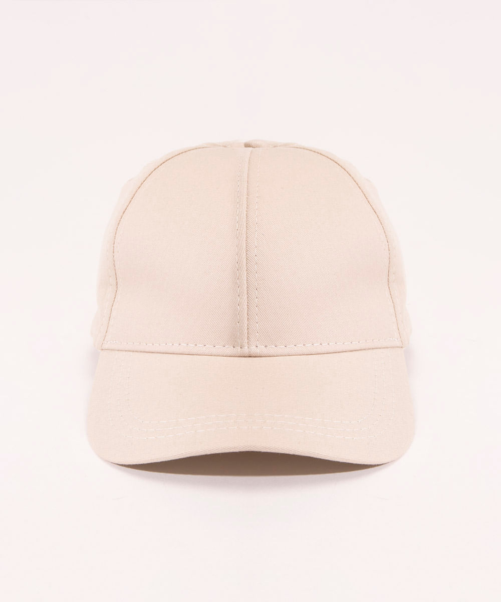 boné de sarja aba curva bege médio - bege