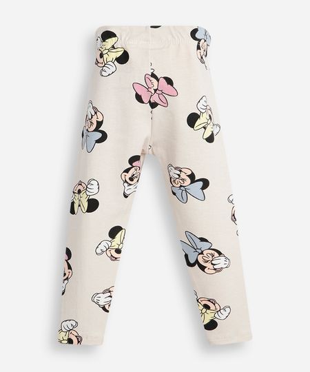 calça legging infantil minnie bege 3
