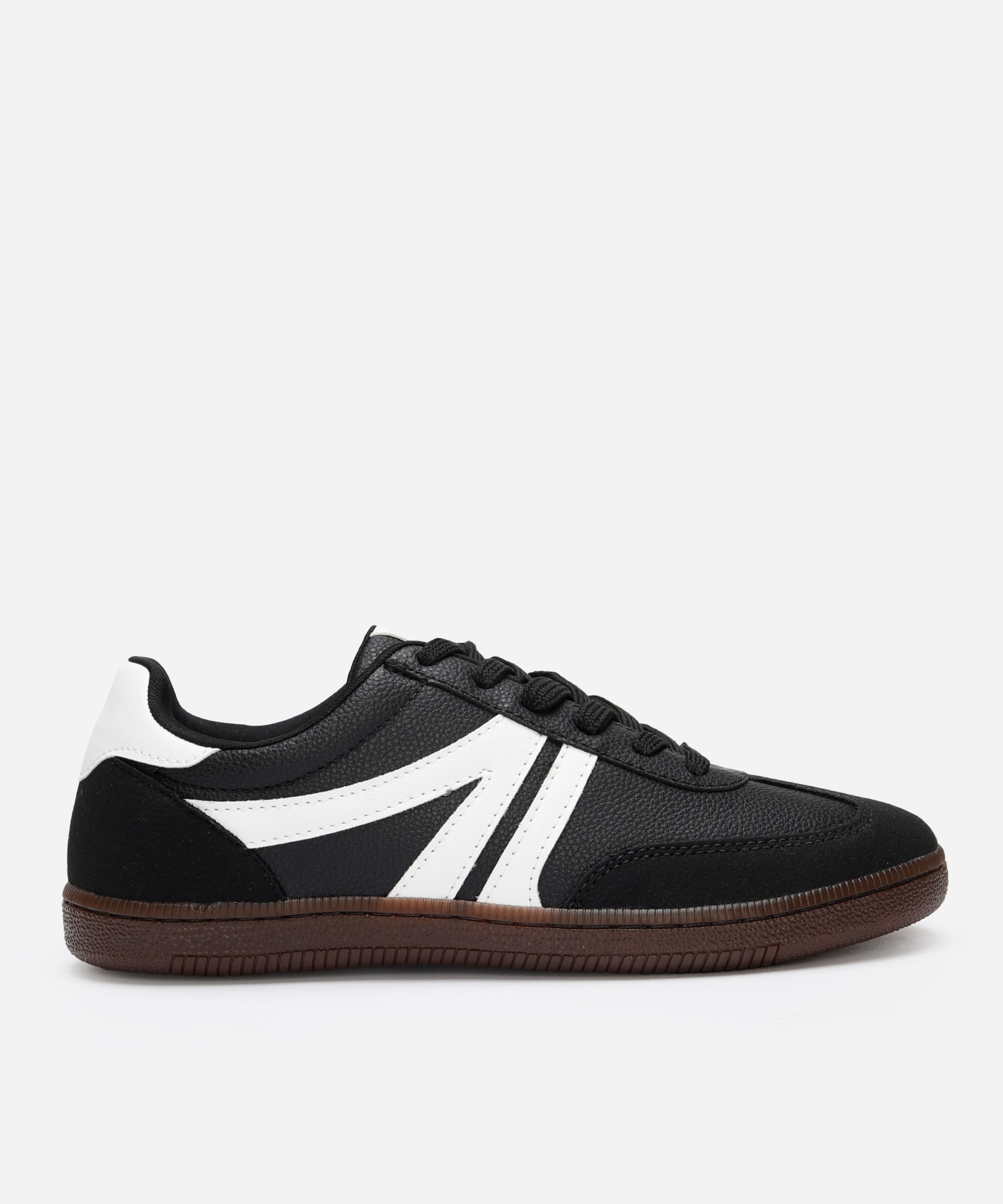 tênis bossa com recortes bicolor ace preto