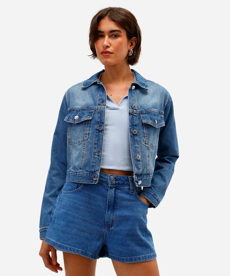 short baggy feminino jeans cintura média azul 38 short baggy feminino jeans cintura média azul 38