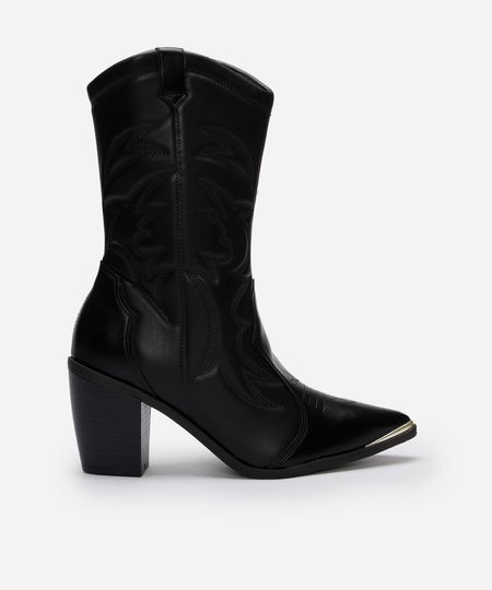 bota western cano alto vizzano preta 34